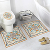 Bath Mats Warm White Vintage 3PC Bathroom Rug Mat Set PVC(PolyVinyl Chloride) Non Slip