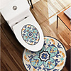 Bath Mats Yellow Vintage Absorbent Bathroom Rug PVC(PolyVinyl Chloride) Non Slip