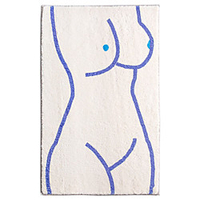 Bath Mats, Art Abstract Line Hygiene Room Bathroom Toilet Carpet Anti-skid Absorbent Feet Rubbing Creative Body Fun miniinthebox