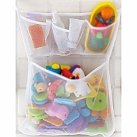 bath toy organizer, bathtub toy bags baby toys mesh storage bag bathroom net holder (white) miniinthebox