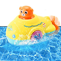 Bath Toy Water Jet Submarine Toy Wind Up Squirts with Propeller for Kids Sensory Development Bathtime Shower for3 4 5YearsUp Old Baby, Toddler, Boys,  Girls,  Kids Gift Colour Blue Yellow(2 pcs) miniinthebox