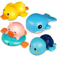 Bath Toys for 1 2 3 4 5 Years Old Boys Girls Kids Gift,  Wind-Up Bathtub Baby Bath Toys for Toddlers 1-3,  Swimming Pool Water Toys for Kids Ages 4-8 Birthday Gifts(4 Pcs Set) miniinthebox