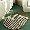 Bathroom Absorbent Non-slip Mats,  Home Entrance Mats,  Green and Blue,  Bedroom Door Home Oval Mats