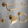 Bathroom Accessory Set Multifunction Contemporary Aluminum 4pcs - Bathroom Double / towel ring Wall Mounted