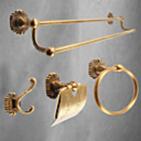 Bathroom Accessory Set Multifunction Contemporary Aluminum 4pcs - Bathroom Double / towel ring Wall Mounted