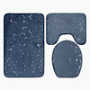 Bathroom Bath Mats Black Abstract 3PC Bathroom Rug Mat Set Special Material Non Slip