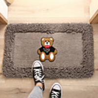 Bathroom Bath Mats Blue Novelty Absorbent Bathroom Rug Special Material Non Slip