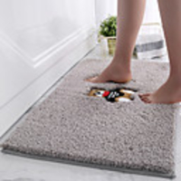 Bathroom Bath Mats Light Brown Animal Absorbent Bathroom Rug Bamboo,  Cotton Blend Non Slip