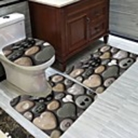 Bathroom Bath Mats Multi-Color Novelty 3PC Bathroom Rug Mat Set Special Material Non Slip