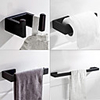 Bathroom Hardware Accessory Set / Toilet Paper Holder / Robe Hook / Adjustable Length / Stainless Steel / Matte Black 4pcs / 3pcs / 1pc - Bathroom Wall Mounted