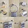 Bathroom Hardware Accessory Set -Towel Bar Toilet Paper Holder Robe Hook Soap Dish Towel Holder-SUS304 Low Carbon Steel Metal Wall Mounted