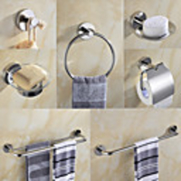Bathroom Hardware Accessory Set -Towel Bar Toilet Paper Holder Robe Hook Soap Dish Towel Holder-SUS304 Low Carbon Steel Metal Wall Mounted