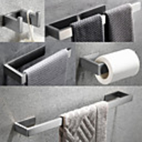 Bathroom Hardware Accessory Set Include Robe Hook,  Towel Bar,  Towel Holder,  Toilet Paper Holder,  Self-adhesive Brushed Stainless Steel - Bathroom for Home and Hotel