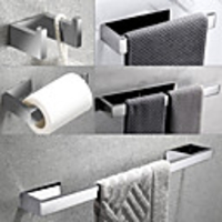 Bathroom Hardware Accessory Set Include Robe Hook,  Towel Bar,  Towel Holder,  Toilet Paper Holder,  Self-adhesive Mirror Polished 304Stainless Steel - Bathroom for Home and Hotel