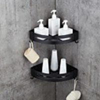 Bathroom Shelf Shelves Space Aluminum Brushed Nickel Wall Mount Triangle Shower Candy Storage Rack Bath Accessories Single Layer