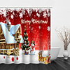 Bathroom Shower Curtain And Hook Rainbow Classic Polyester Christmas Christmas Tree Elk Snowman House Bathroom Decorations