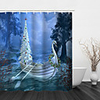 Bathroom Shower Curtain And Hook Rainbow Classic Polyester Christmas Christmas Tree Swan Bathroom Decorations