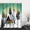Bathroom Shower Curtain And Hook Rainbow Classic Polyester Cute Christmas Bathroom Decorations Outdoor Snowman Christmas Tree Elk