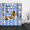 Bathroom Shower Curtain And Hook Rainbow Classic Polyester Cute Style Dog Shower Curtain For Cat