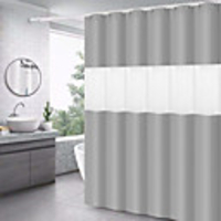 Bathroom Shower Curtains Hooks Purple Classic PEVA Waterproof