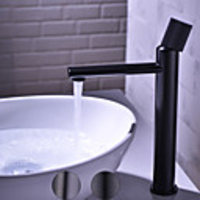 Bathroom Sink Faucet - Black / Gun Color Basin Faucet Centerset Single Handle One Hole Bath Taps Wash Room Deck Mounted Vanity Vessel Sink Hot Cold Water Mixer Tap