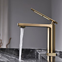 Bathroom Sink Faucet - Centerset Chrome / Electroplated / Painted Finishes Centerset Single Handle One HoleBath Taps