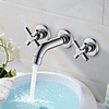 Bathroom Sink Faucet - Centerset Chrome Black Golden / Electroplated Centerset Single Handle One HoleBath Taps