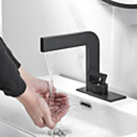 Bathroom Sink Faucet - Centerset Electroplated Deck Mounted Single Handle One HoleBath Taps