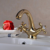 Bathroom Sink Faucet - Centerset Ti-PVD Centerset One Hole / Two Handles One HoleBath Taps