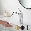 Bathroom Sink Faucet - Chrome / Black / Brushed Gold Centerset Single Handle One HoleBath Taps Wash Room Vanity Vessel Sink Deck Mounted Basin Faucet