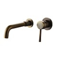 Bathroom Sink Faucet - FaucetSet / Wall Mount Antique Wall Mounted Single Handle Two HolesBath Taps