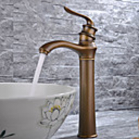 Bathroom Sink Faucet - FaucetSet Antique Copper Centerset Single Handle One HoleBath Taps