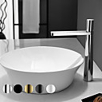 Bathroom Sink Faucet - High Hot Cold Water Single Handle Deck Mount Vessel Vanity Sink Mixer Tap Hotel Bathroom Centerest Wash Basin Faucet Chrome/Black/Gold/ Brushed Gun Metal/White