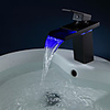 Bathroom Sink Faucet - LED Oil-rubbed Bronze Centerset Single Handle One HoleBath Taps