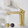 Bathroom Sink Faucet - Modern Chrome / Gun Color / Brushed Gold Basin Faucet Centerset Single Handle One Hole Deck Mounted Vessel Sink Water Mixer Tap Bath Vanity Taps
