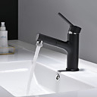 Bathroom Sink Faucet - Premium Design Painted Finishes Deck Mounted Single Handle One HoleBath Taps