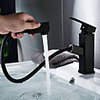 Bathroom Sink Faucet - Pull out Electroplated Centerset Single Handle One HoleBath Taps