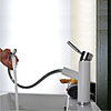 Bathroom Sink Faucet - Pullout Spray Painted Finishes Centerset Single Handle One HoleBath Taps