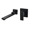 Bathroom Sink Faucet - Rotatable / Premium Design Black Wall Mounted Single Handle One HoleBath Taps