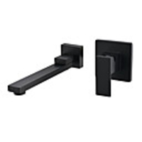 Bathroom Sink Faucet - Rotatable / Premium Design Black Wall Mounted Single Handle One HoleBath Taps