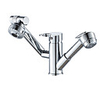 Bathroom Sink Faucet - Rotatable / Pull out / Pullout Spray Electroplated Centerset Single Handle One HoleBath Taps