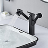 Bathroom Sink Faucet - Rotatable / Pull out / Pullout Spray Electroplated Centerset Single Handle One HoleBath Taps