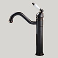 Bathroom Sink Faucet - Rotatable Oil-rubbed Bronze Vessel One Hole / Single Handle One HoleBath Taps