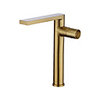 Bathroom Sink Faucet - Single Brushed Gold Centerset Single Handle One HoleBath Taps
