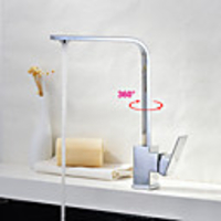 Bathroom Sink Faucet - Standard / Widespread Chrome Vessel Single Handle One HoleBath Taps