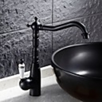 Bathroom Sink Faucet - Standard Chrome Mount Outside Single Handle One HoleBath Taps / Brass