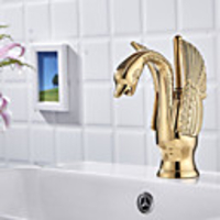 Bathroom Sink Faucet - Standard Ti-PVD Centerset One Hole / Single Handle One HoleBath Taps