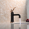 Bathroom Sink Faucet - Vintage Styel Basin Faucet Centerset Single Handle One Hole Deck Mounted Vainty Water Mixer Bath Vessel Sink Taps