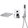 Bathroom Sink Faucet - Wall Mount / Waterfall / Widespread Chrome Widespread Single Handle Three HolesBath Taps
