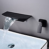 Bathroom Sink Faucet - Wall Mount / Waterfall Electroplated Mount Inside Single Handle One HoleBath Taps